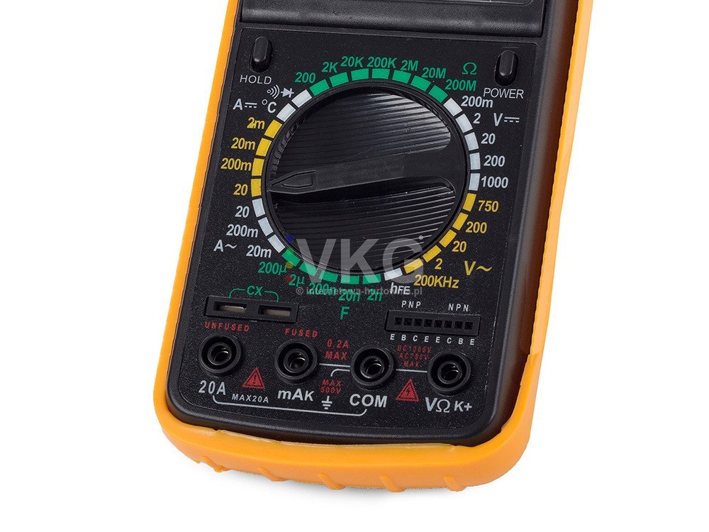 cyfrowy multimetr temperaturą DT9208A wyświelacz LCD sonda